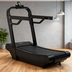 Draagbare, gebogen loopband met magnetische bediening, verstelbare weerstand, commerciële fitnessapparatuur, elektrisch, inloopbaar, van staal - Product Image 2