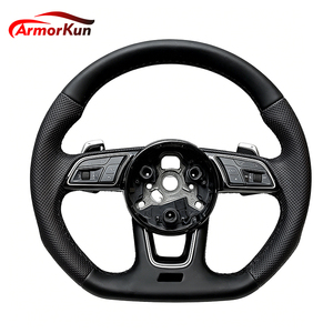 Volante Deportivo de Cuero para <span class=keywords><strong>Audi</strong></span> <span class=keywords><strong>A1</strong></span>/A3/A4/A5/A6/A7/A8/B8/B9/C8/C7/S3/S4/S5/S6/S7/RS3/RS4/RS5/Q3/Q5/Q7/RS6/R8/RS7 - Product Image 1