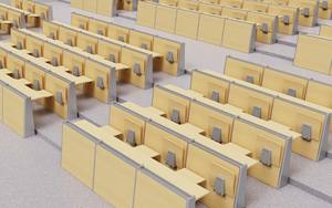 हॉट सेलिंग आधुनिक डिजाइन रिबाउंड विश्वविद्यालय अध्ययन डेस्क और स्कूलों और विश्वविद्यालयों द्वारा उपयोग के लिए कुर्सियां - Product Image 4