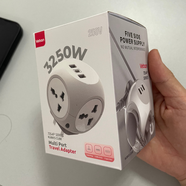 4-Outlet UK Plug Travel Adapter Fast Wall Charger for Mobile Phones Laptops Earphones-18W Output Power