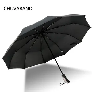 CHUVABAND 10 हड्डी पदोन्नति कीमत के लिए 26 इंच उच्च गुणवत्ता तह छाता छाता लोगो मुद्रण के साथ