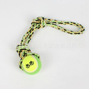 Juguete masticable para perros, cuerda interactiva con pelota de tenis, nudo de cuerda, juguete para la dentición para perros Teddy, 35 cm, juguetes de cuerda para limpieza de dientes - Product Image 5