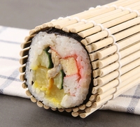 Tapis de sushi alimentaire japonais réutilisable écologique en bambou