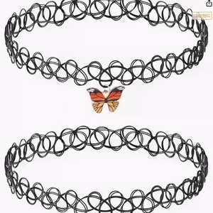 DIVINA VITAE Collier ras du <span class=keywords><strong>cou</strong></span> en cuivre noir 2 pièces, style sportif, pour femmes et adolescentes - Cadeau de fête - Product Image 5