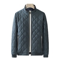 Veste d'hiver pour homme, style coréen, coupe ajustée, couleur unie, col montant, loisirs, doublure polaire épaisse, chaude, avec rembourrage en coton