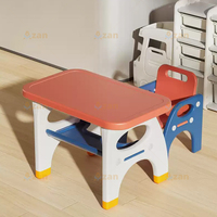 Meubles d'intérieur modernes en plastique durable pour enfants, personnalisables, colorés, pour la maternelle, table et chaise d'art pour tout-petits, rangement pour chambre à coucher