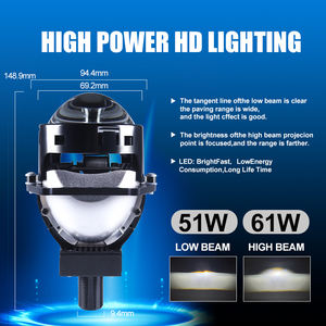 Carolyn W40 Nouveau Design 3.0 Pouces 120W Biled LED Phare Projecteur Lentille 6000K 24000 Lumen <span class=keywords><strong>Installation</strong></span> Non Destructive - Product Image 5