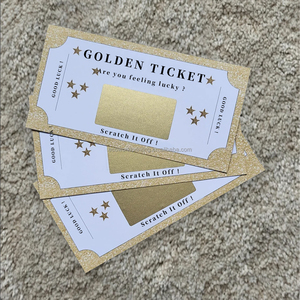 Tùy chỉnh thiết kế in ấn Thất Bại Vàng vé thúc đẩy tích cực hành vi phần thưởng thẻ cào - Product Image 1