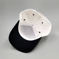 Casquette de baseball bicolore à 5 panneaux Casquette de baseball en coton personnalisée avec logo brodé Chapeau de papa