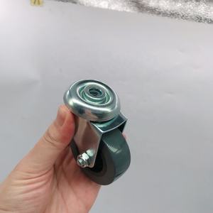 Graue kundenspezifische Farbe kleine rotierende Rollen Rollen aus PVC Kunststoff 50 mm 2 Zoll ohne Lagerung Rolle mit Schraubenloch - Product Image 5