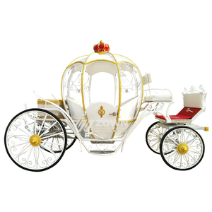 Chariot de Mariage de Luxe Royal Princesse Cendrillon Électrique en Forme de Citrouille à 4 Roues, 4-6 Places, Garantie de 2 Ans, pour Visites Touristiques - Product Image 6