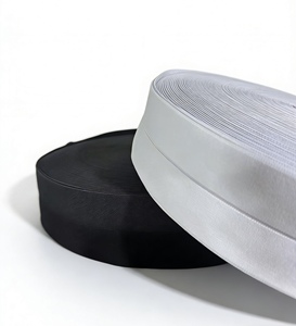 Ruban élastique double face en peluche, fourni par les fabricants, ruban biais pliable, bande élastique pour veste en duvet, technique de tissage - Product Image 4