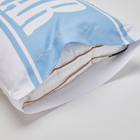Taie d'oreiller en coton 100% imprimée, logo par sublimation, housse de coussin avec style de sac ouvert