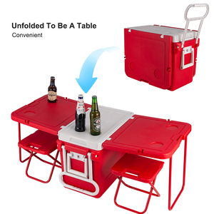 Nevera Plegable de Plástico 2025, Nevera Plegable para Playa, Camping y Picnic con Mesa y Sillas - Product Image 4