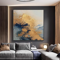 Peinture murale abstraite texturée en spirale de style rétro 3D, luxe léger, couleurs contrastées or et gris, décoration de salon, peinture à l'huile