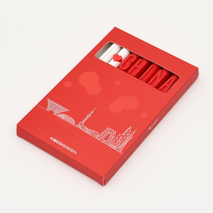 Kaco Alpha RED Character Number <b>Ballpoint</b> <b>Pen</b> 0.5 mm Plastic Promotion Gift Design for Artists Hotel Event Celebration Kaco <b>Pen</b> - Product Image 1