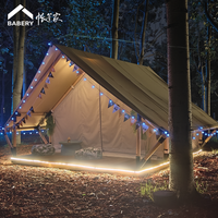 Camping en plein air Hôtel Forêt Vacances Toile tente Structure en bois étanche hôtel de luxe tente de chasse