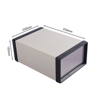 Boîtier métallique personnalisable DIY en fer 350*250*150mm avec poignée pour applications électroniques et audio