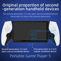 Console de jeu HC8000 X9, écran IPS de 7 pouces, 64 Go, plus de 30 simulateurs, lecteur de jeux vidéo portable, prise en charge de la double lecture