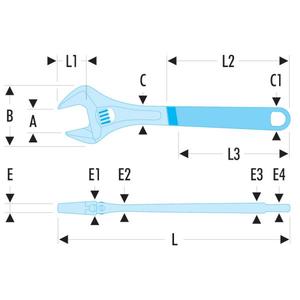 Facom-ประแจ113A.CG 113A.10CG โครเมี่ยมแบบปรับได้ประแจ3148516997555แบบปรับได้ - Product Image 3