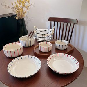 Vaisselle de table en gros, bol à <span class=keywords><strong>soupe</strong></span> rond, bol à riz en porcelaine personnalisé imprimé à la main - Product Image 5