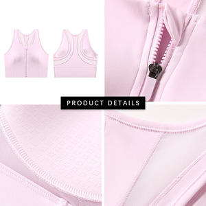 DSS109 reggiseno sportivo ad alto impatto con Zip anteriore reggiseno sportivo in rete Racerback allenamento ad alto supporto reggiseni sportivi per donne <span class=keywords><strong>grandi</strong></span> - Product Image 6