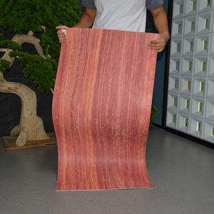 Briques de revêtement modernes en <span class=keywords><strong>pierre</strong></span> de travertin extérieur souple <span class=keywords><strong>rouge</strong></span> pour les carreaux de mur modernes d'hôtel - Product Image 2