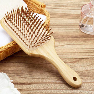 Cepillo de Bambú Ecológico para Masaje del Cuero Cabelludo, Cepillo para el Cabello de Bambú, Cepillos Naturales, Escova Cabelo, Cepillo de Paleta con Cojín, Proveedor de Cepillos para el Cabello - Product Image 6