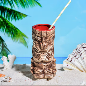 Especial Beachcomber Hawaii Party Gran Tiki Cóctel Taza de cerveza Taza Tiki en forma personalizada Lavado con agua - Product Image 1