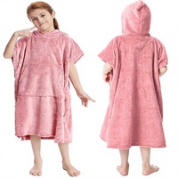 Peignoir de bain pour enfants, série Fantasy, en polyester doux et pelucheux, serviette de bain chaude en polaire corail, poncho de bain et de surf à capuche, 0-24 mois