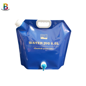 Pochettes souples imprimées en plastique OEM de <span class=keywords><strong>5L</strong></span> et 10L pour boissons, jus, eau, avec bec verseur - Product Image 2