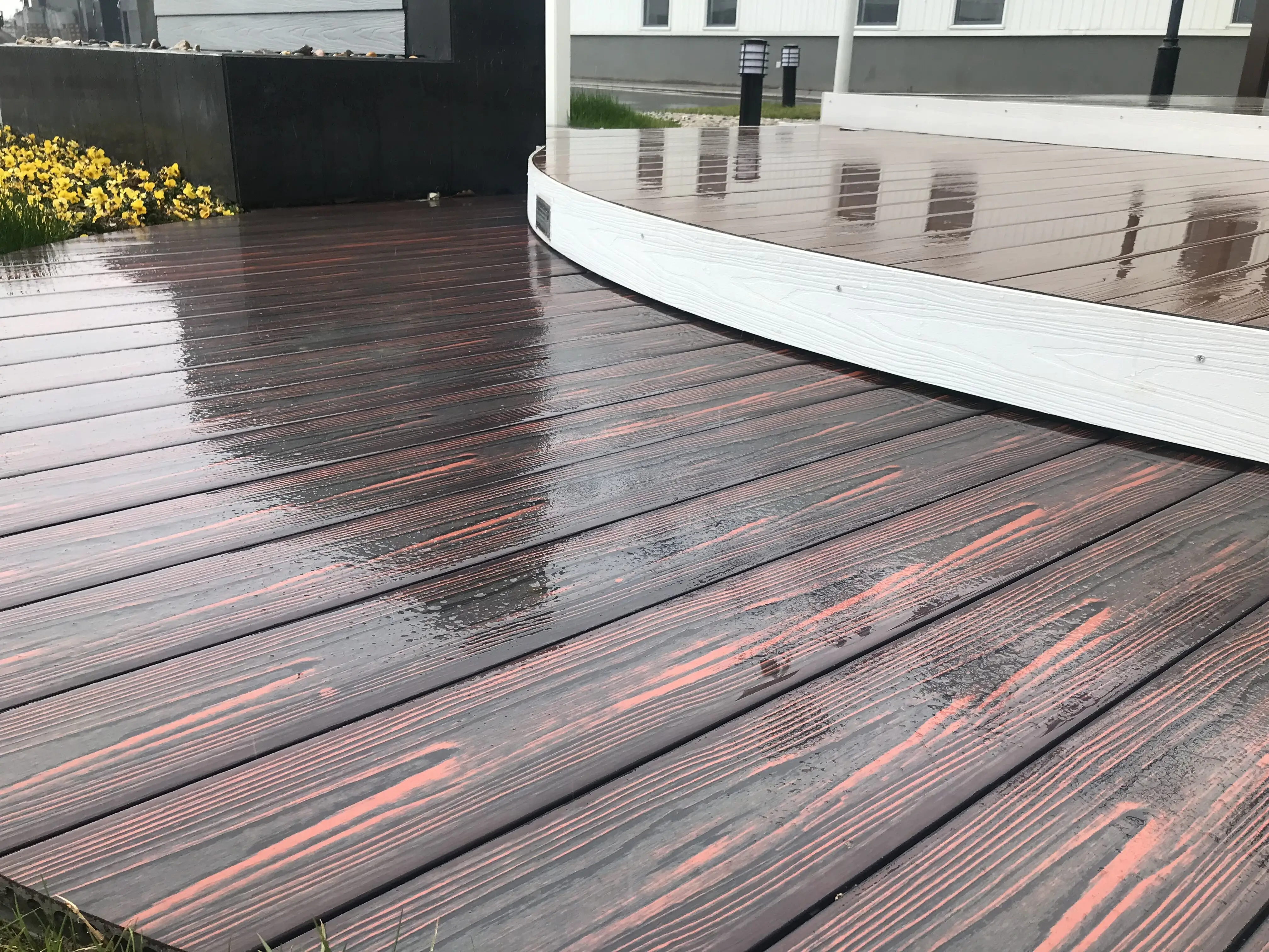 Decking composito coestrusione WPC decking mobili economici decking per esterni