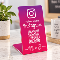 Carte de commentaires NFC personnalisée, encodage du lien Google NFC, panneau de comptoir en acrylique en forme de L pour les commentaires des clients des entreprises locales
