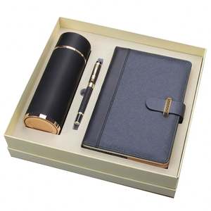 Promo Cadeau D'affaires Ensemble Notebook Stylo Bouteille D'eau Thermos Tasse Logo Personnalisé Oem Événement D'entreprise Promotionnel Clé Usb Coffret Cadeau - Product Image 1