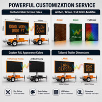 Remolque VMS con Pantalla LED Móvil de Mensajes Variables, Personalizable para Proyectos Viales Municipales y Control de Tráfico en Carreteras
