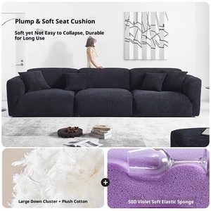 Sofá Grande Jin Qi 2026, Nuevo Modelo <span class=keywords><strong>de</strong></span> Dos Plazas, <span class=keywords><strong>L</strong></span>ínea Recta, Tela Chenille, Respaldo Ajustable, Moderno, para Sala <span class=keywords><strong>de</strong></span> Estar - Product Image 3