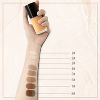 Hydratant éclaircissant minéral à la nicotinamide personnalisé, couvrance totale longue durée, fini mat, résistant à l'eau et à la transpiration, teint liquide pour le visage