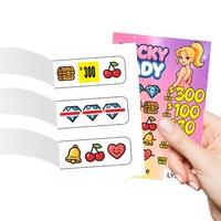 Tarjetas de Juego con Ventana para Navidad, Diseño Nuevo, Impresión Personalizada, Tarjetas de Raspar con 3 Ventanas, Tamaño Personalizado, Tarjetas de Raspar Lucky Lady