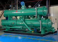 Compresseur frigorifique à vis à ammoniac de type ouvert industriel 100 kW R717 en acier inoxydable
