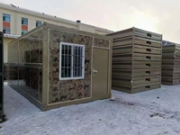 Conteneur de bureau modulaire préfabriqué de 20 pieds, pliable, pour logement temporaire et reconstruction post-disastre