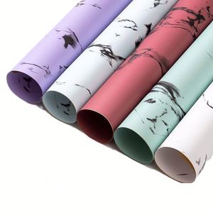 Luxury Marble <b>Patterned</b> <b>Paper</b> Waterproof Flower Wrapping <b>Paper</b> Gold Coated <b>Paper</b> for Florist Wrap Material - Product Image 5