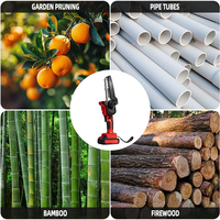 Mini-tronçonneuse sans fil industrielle à batterie, utilisation à une main, moteur sans balais, batterie lithium-ion, pour bricolage et coupe de bois