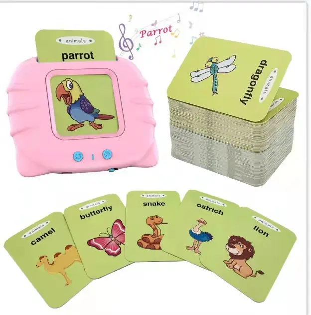 Audible Learning Machine Preschool Educational English Word Toys With 112pcs Flash Cards