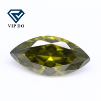 5A grade 1.5*3-8*16mm péridot/D-péridot marquise cut cubique zircone lâche pierres précieuses synthétiques taillées à la machine marquise forme CZ pierre