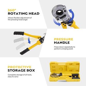 Kit d'outils hydrauliques haute pression portables CW-1632 outil de presse manuelle en acier inoxydable U <span class=keywords><strong>TH</strong></span> M V matrices sertissage tuyau de cuivre plomberie - Product Image 2