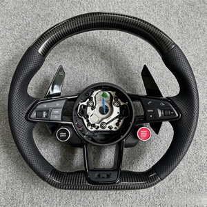 Volante Deportivo de Fondo Plano en Forma de S para Cuero para <span class=keywords><strong>Audi</strong></span> A3A4B8B9A5S5A6C7A7Q5Q7RS3RS7A8R8Q3 - Product Image 5