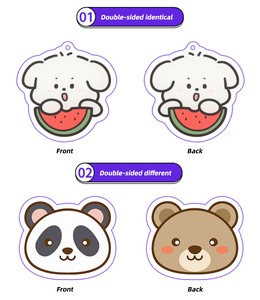Factory Wholesale Custom Design Mini Transparent UV Printed Acrylic Cute Plastic <b>Key</b> <b>Chains</b> Personalized DIY Plastic Keychain - Product Image 6