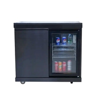 Îlot BBQ en acier inoxydable 304 titane noir avec design modulaire pour cuisine extérieure, barbecue Kamado et évier intégré
