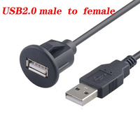 USB 3.0 Stecker auf Buchse AUX Einbau-Verlängerungskabel für Auto LKW Boot Motorrad Armaturenbrett 1M Wasserdichtes Kabel