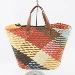 Best quality Low MOQ Hand Woven paper Shoulder Bag Fashion China Manufacturer